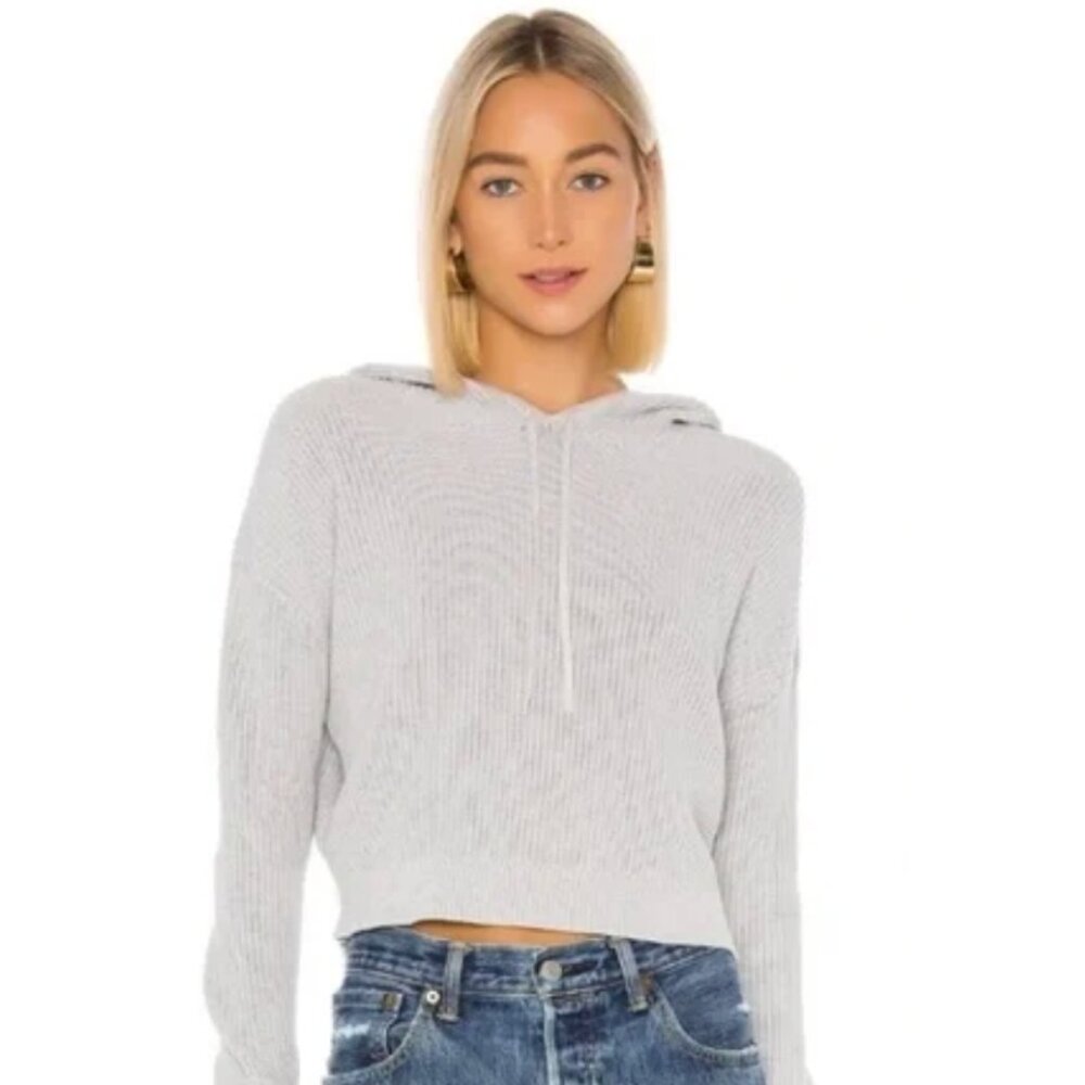 Lovers + Friends - Grey Pullover Cropped Sweater